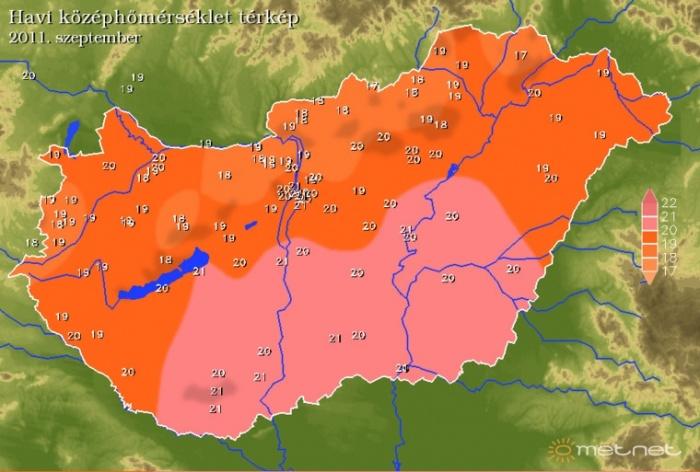 A hónap középhõmérséklete